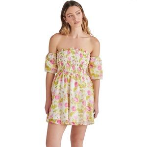 Betsey Johnson NWT Floral Puff Sleeve Mini Dress Small